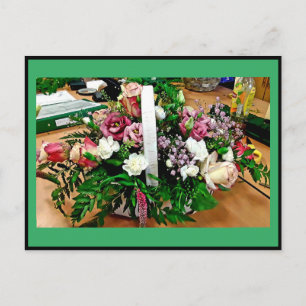 CARTE POSTALE PANIER AVEC ANSE