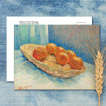 Carte Postale Panier avec six Oranges Vincent van Gogh<br><div class="desc">Une carte postale d'art avec "Panier à six oranges" (1888),  oeuvre post-impressionniste de l'artiste néerlandais Vincent van Gogh (1853-1890). Cette nature morte représente un panier en osier débordant de fruits,  placé sur une table.</div>