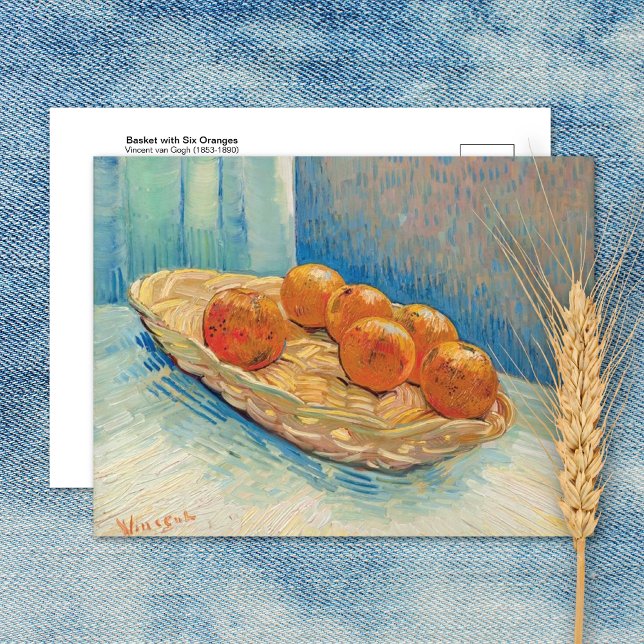 Carte Postale Panier avec six Oranges Vincent van Gogh (Créateur téléchargé)