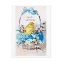 Panier Bouquet vintage de poussette de Pâques