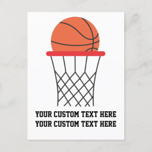 Carte Postale Panier de Basketball Personnalisé