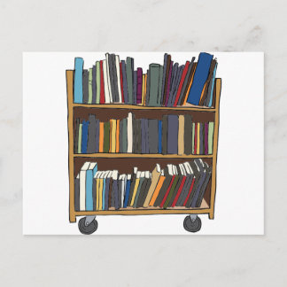 Carte Postale Panier de bibliothèque