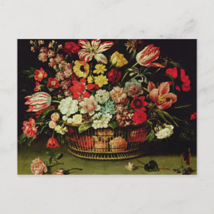 Carte Postale Panier de fleurs