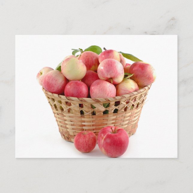 Carte Postale Panier de fruits sucrés à la pomme (Devant)