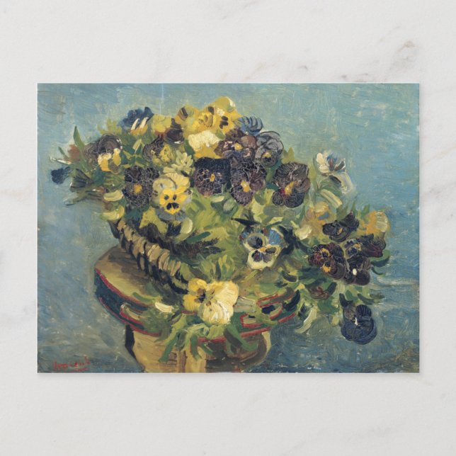 Carte Postale Panier de Pansies, Vincent Van Gogh (Devant)