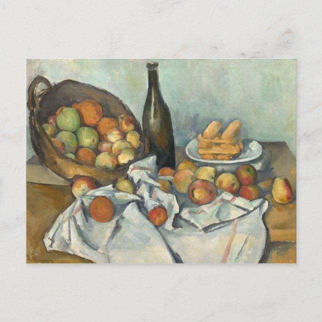 Carte Postale Panier de pommes Paul Cézanne Art (Devant)