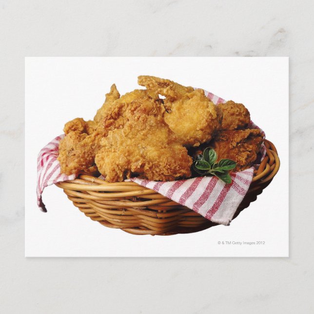 Carte Postale Panier de poulet frit (Devant)