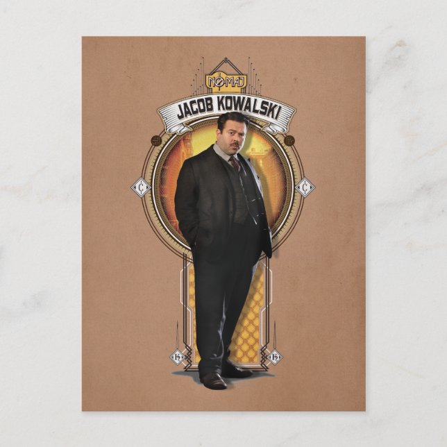 Carte Postale Panneau Art déco JACOB KOWALSKI™ (Devant)