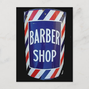 Carte Postale Panneau barbier vintage
