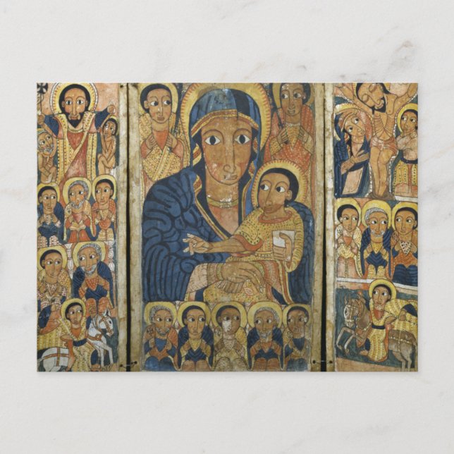 Carte Postale Panneau Centre Triptyque avec Mary et Son Fils (Devant)