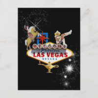 Panneau de bienvenue de Las Vegas sur fond étoilé