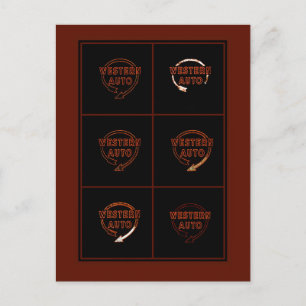 Carte Postale Panneau de construction automobile de l'Ouest Kans