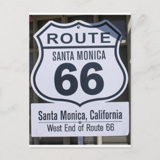 Carte Postale Panneau de fin officiel Route 66 père Noël monica