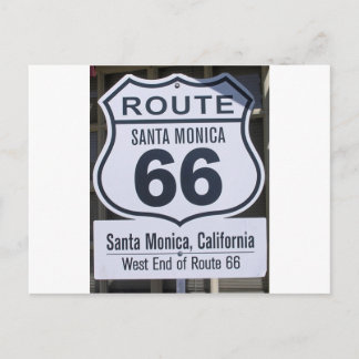 Carte Postale Panneau de fin officiel Route 66 père Noël monica