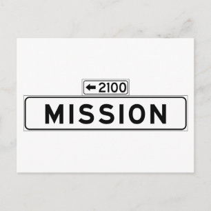 Carte Postale Panneau de la rue Mission St, San Francisco