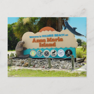 Carte Postale Panneau de l'île Anna Maria