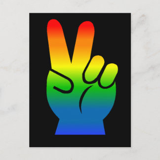 Carte Postale Panneau de paix Rainbow