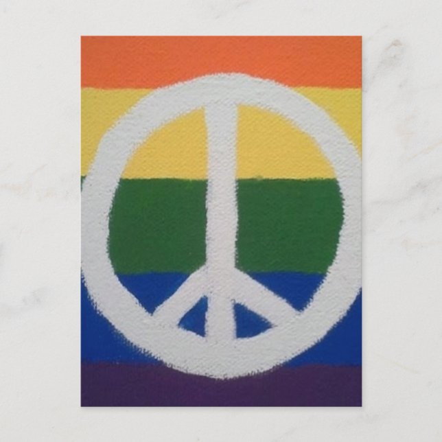 Carte Postale Panneau de paix Rainbow (Devant)