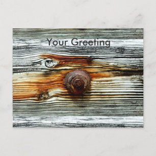 Carte Postale panneau de quai gris rouille