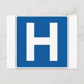 Carte Postale Panneau de rue de l'hôpital