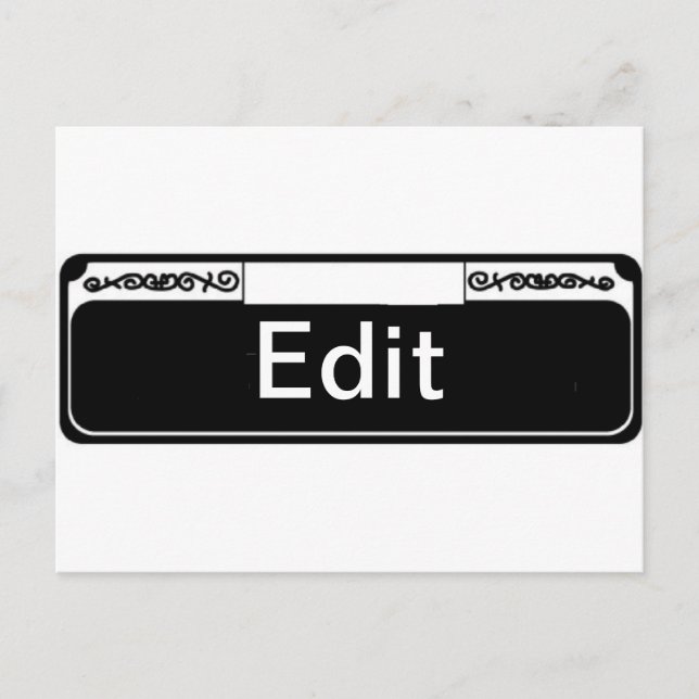 Carte Postale Panneau de rue du quartier français Blanches (Devant)