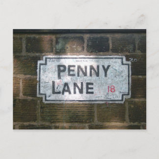 Carte Postale Panneau de rue Penny Lane