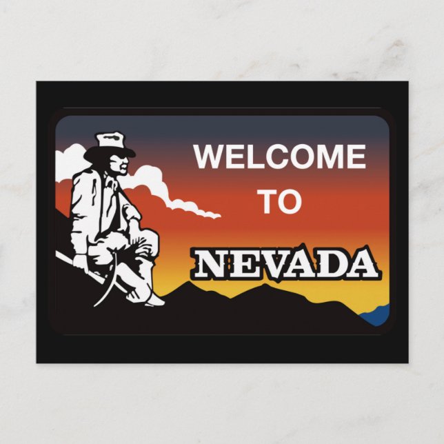 Carte Postale Panneau de signalisation routière Nevada - USA (Devant)