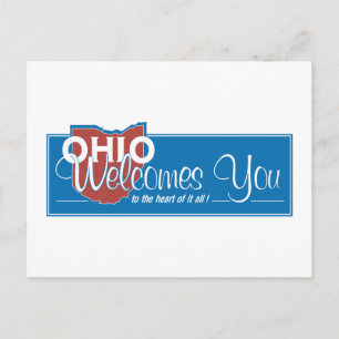 Carte Postale Panneau de signalisation routière Ohio - USA