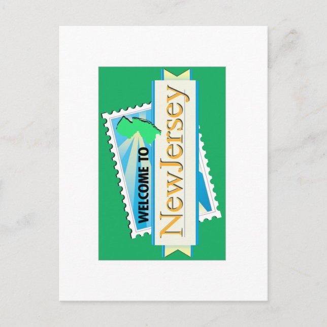 Carte Postale Panneau de signalisation routière USA - New Jersey (Devant)
