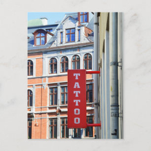 Carte Postale Panneau de tatouage de Copenhague