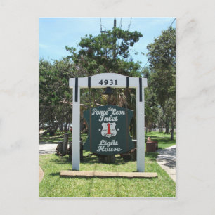 Carte Postale Panneau d'entrée lumineuse Ponce de Leon, Floride