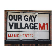 Panneau du Manchester Gay Village