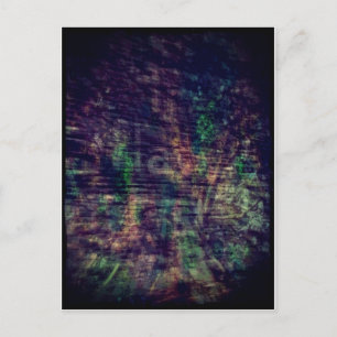 Carte Postale Panneau et arbre du fantôme Abstrait