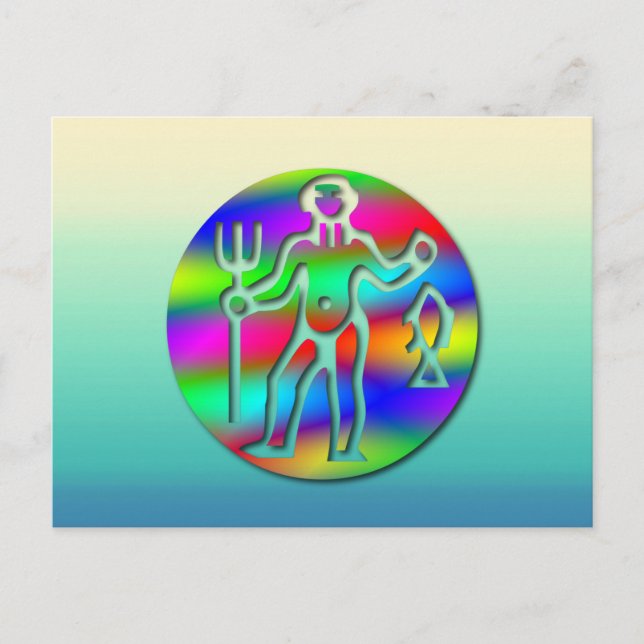 Carte Postale Panneau étoile Aquarius Zodiac (Devant)