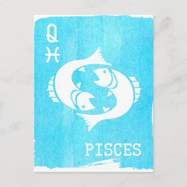 Carte Postale Panneau étoile Queen Pisces Horoscope Zodiac Anniv (Devant)