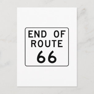 Carte Postale Panneau Fin de la route 66