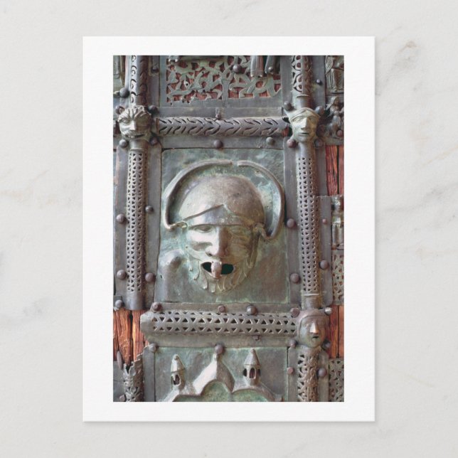 Carte Postale Panneau Gargoyle de la porte gauche du portail, 1 (Devant)