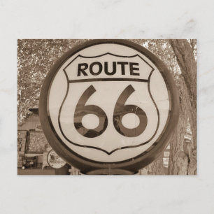 Carte Postale Panneau globe gazier Route 66