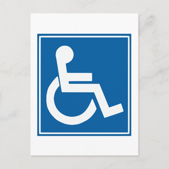 Carte Postale Panneau Handicapé (Devant)