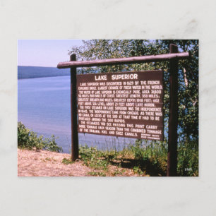 Carte Postale Panneau Lake Superior Wood Park 1969