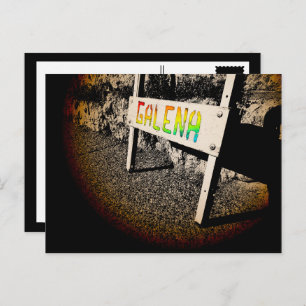 Carte Postale panneau latéral de galène