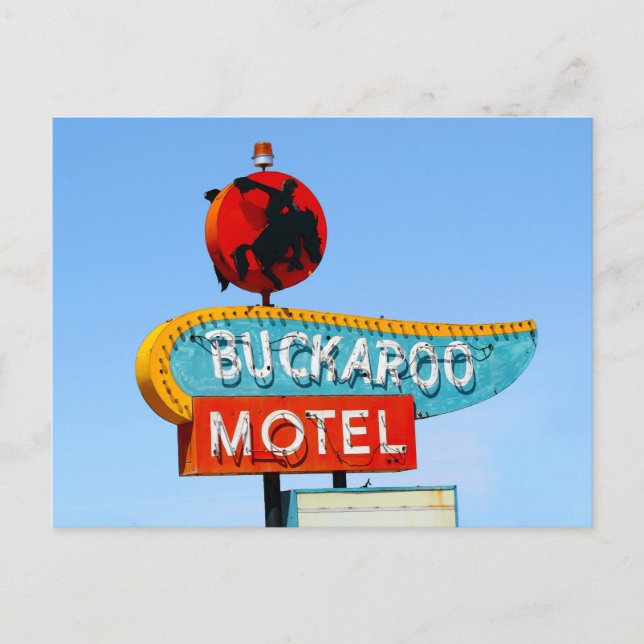 Carte Postale Panneau Motel Buckaroo, Tucumcari, N.M. (Devant)