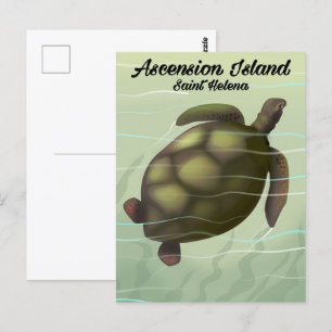 Carte Postale Panneau mural sur les tortues marines de l'île de