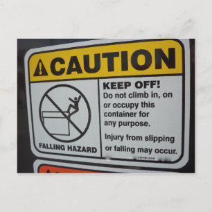 Carte Postale Panneau Ne Pas Grimper