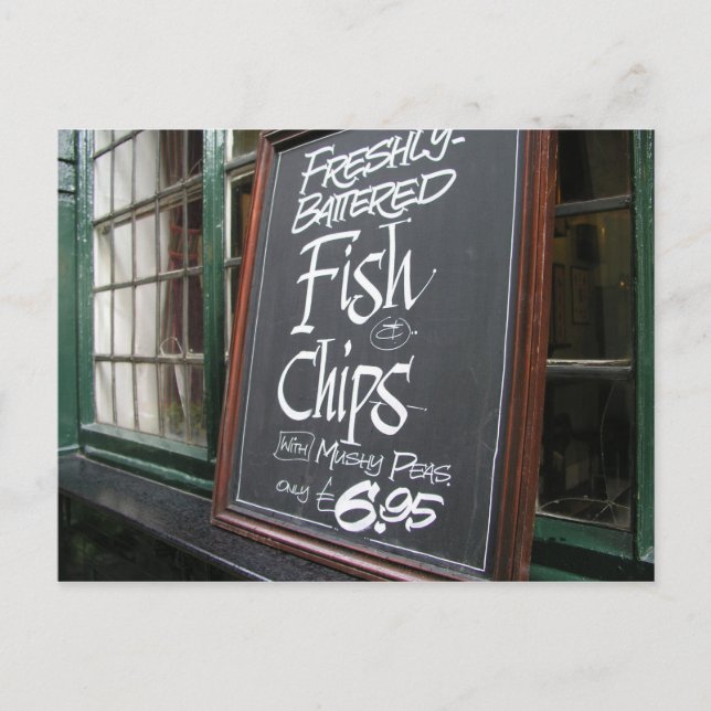 Carte Postale Panneau Poisson et jetons (Devant)