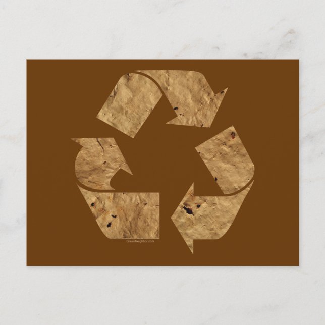 Carte Postale Panneau Recyclage Brown (Devant)