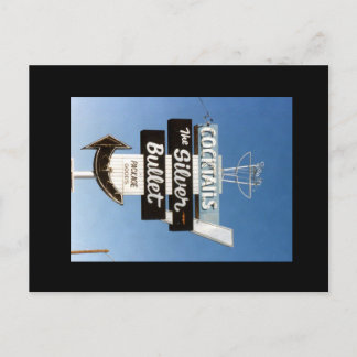 Carte Postale Panneau rétro Vintage néon.