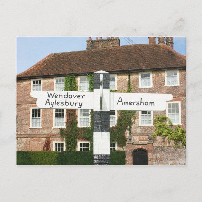 Carte Postale Panneau routier à Little Missenden, Buckinghamshir (Devant)