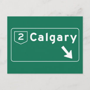Carte Postale Panneau routier de Calgary, Canada
