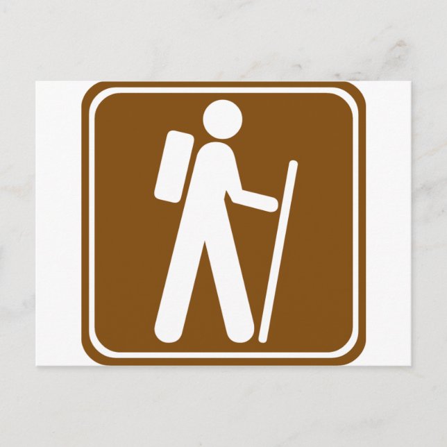 Carte Postale Panneau routier randonnée (Devant)